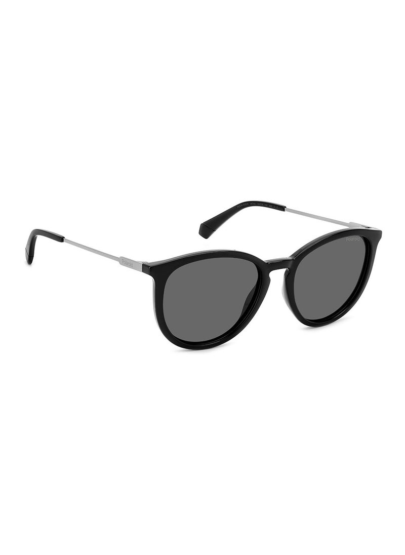 Polaroid Unisex UV Protection Round Sunglasses - Pld 4143/S/X Black 53 - Lens Size: 53 Mm  - Image 2