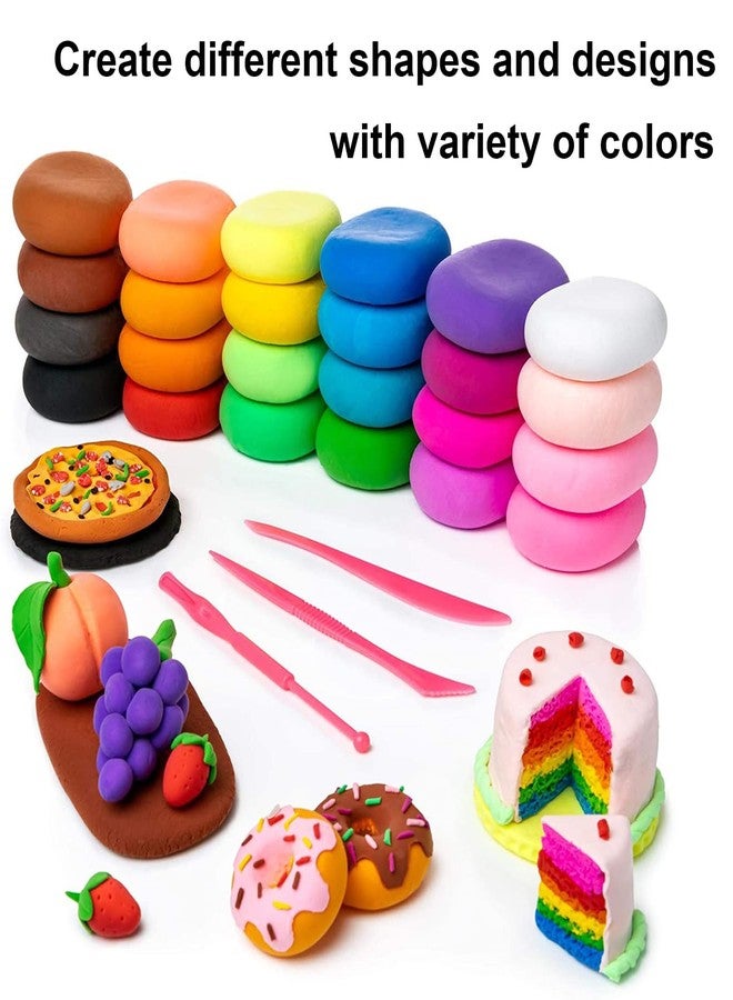 VGRASSP 24 Pcs Air Dry Clay for Kids with 6 Sculpting Tools - Creative Art & Crafts Play Dough Birthday Return Gift for Boys and Girls - Color As Per Stock - Image 4
