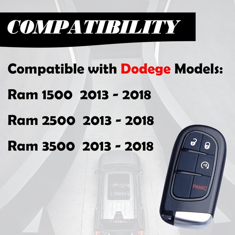 MechanMagic Key Fob Replacement for 2013-2018 Dodge Ram 1500 2500 3500 - Smart Keyless Entry Remote Control - Image 3