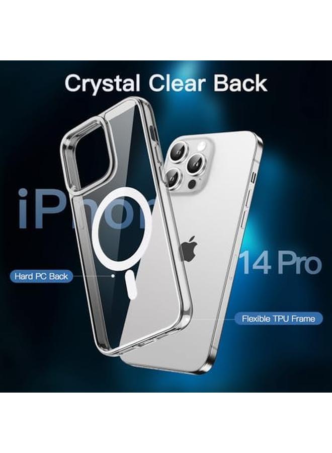 Jetech 5 In 1 Magnetic Case For Iphone 14 Pro 6.1 Inch With 2 Pack Tempered Glass Screen Protector And Camera Lens Protector Compatible With Magsafe Shockproof Bumper Phone Cover Clear - Image 4