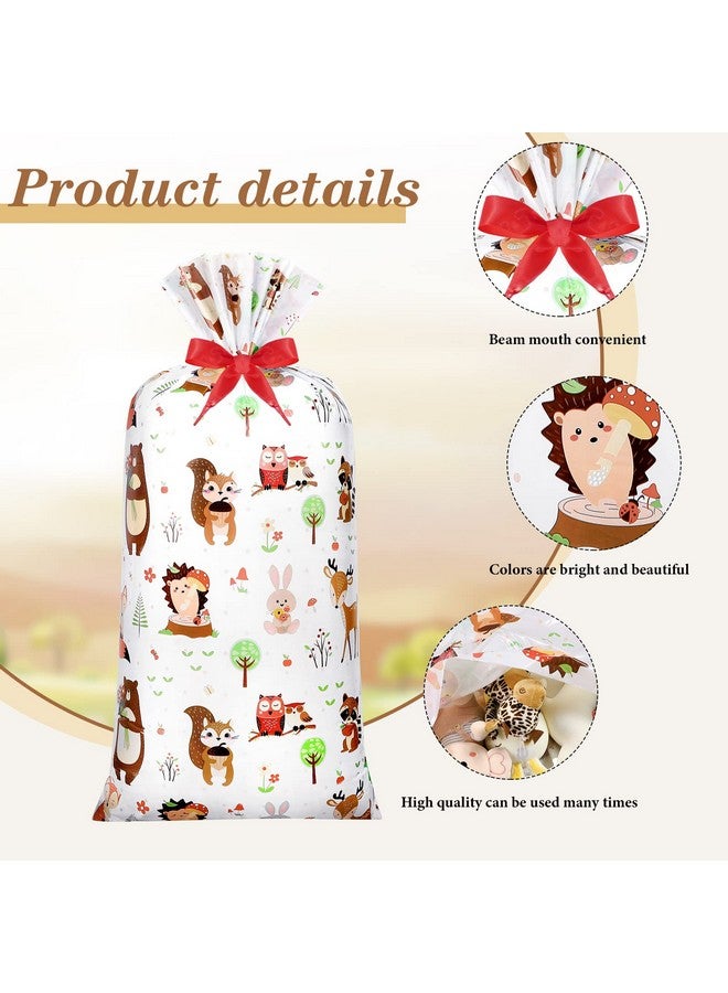 Teling 2 Pcs 70"X 40" Extra Large Jumbo Gift Bag For Giant Gifts, Extra Big Plastic Present Bag For Huge Gifts Wrapping Bags With 2 Rolls Ribbons For Birthday Party(Animal Style) - Image 3