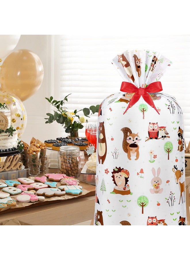 Teling 2 Pcs 70"X 40" Extra Large Jumbo Gift Bag For Giant Gifts, Extra Big Plastic Present Bag For Huge Gifts Wrapping Bags With 2 Rolls Ribbons For Birthday Party(Animal Style) - Image 5