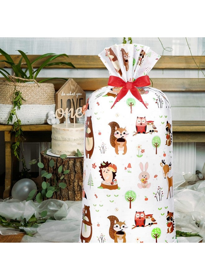 Teling 2 Pcs 70"X 40" Extra Large Jumbo Gift Bag For Giant Gifts, Extra Big Plastic Present Bag For Huge Gifts Wrapping Bags With 2 Rolls Ribbons For Birthday Party(Animal Style) - Image 4