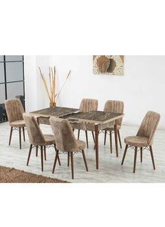 Masa Extendable Dining Table + 6 Chairs - pzsku/Z82CEF5B9AD4DC710AD43Z/45/_/1713968126/19b4e16b-4c5d-4a17-ad19-4ec5b16f19f7