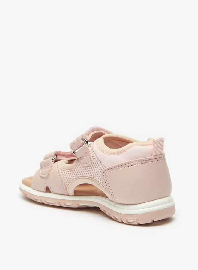 بيرفيت صنادل بناتي بشريط مزخرف وإغلاق لاصق