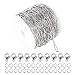 UMAOKANG 164 Feet Silver Jewelry Chain Stainless Steel 4mm Width Oval Paperclip Chain Link Cable Necklace Chains Bulk with Lobster Clasps and Jump Rings for Women Bracelet DIY Jewelry Making - Image 2
