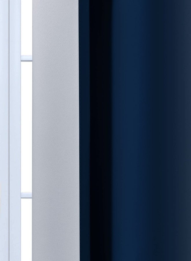 Yakamok Greyish White to Blue Ombre Curtain for Bedroom, Light Blocking Thermal Insulated Window Drape for Living Room(1 Panel, 52x84 Inch) - Image 5