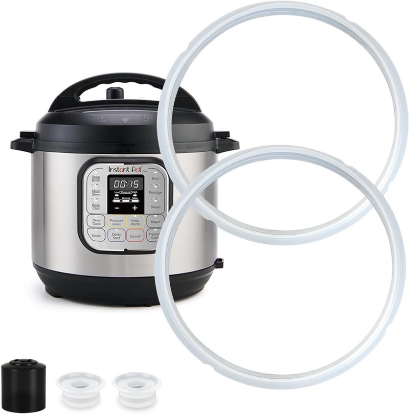 Vipdrive 5 PCS Instant Pot Accessories for Duo 5/6 Qt, Instant Pot Replacement Parts Includes 2 Pack Sealing Ring, 1 Pack Steam Release Valve and 2 Pack Gasket - Image 1