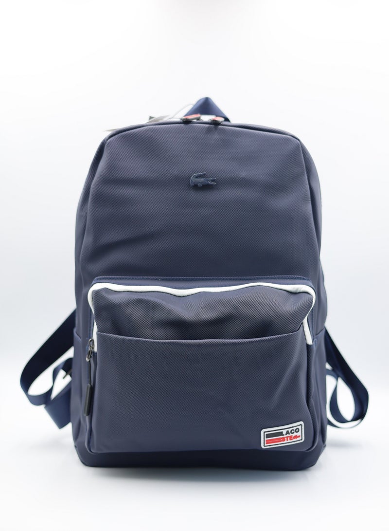 لاكوست حقيبة ظهر للرجال من لاكوست زرقاء - Image 1