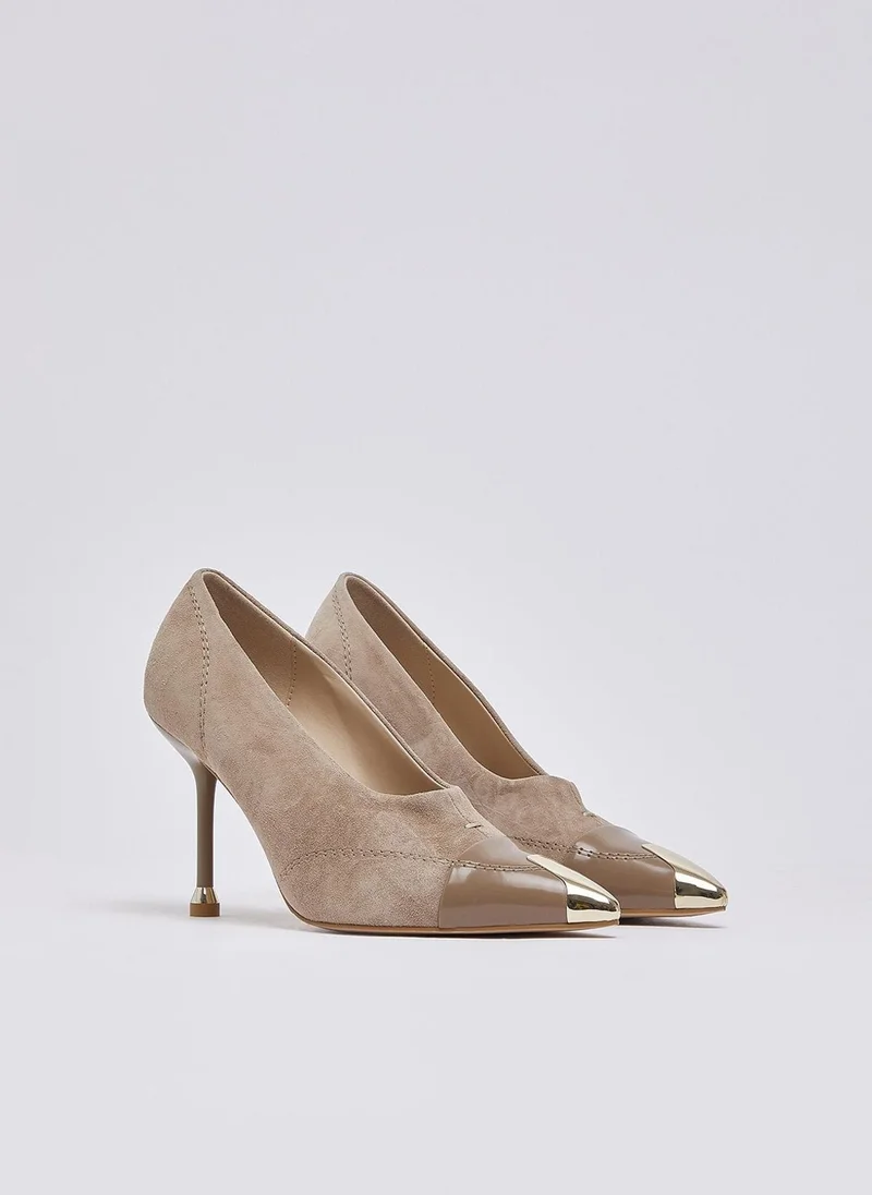 ليو جو Metallic Toe Cap Pumps