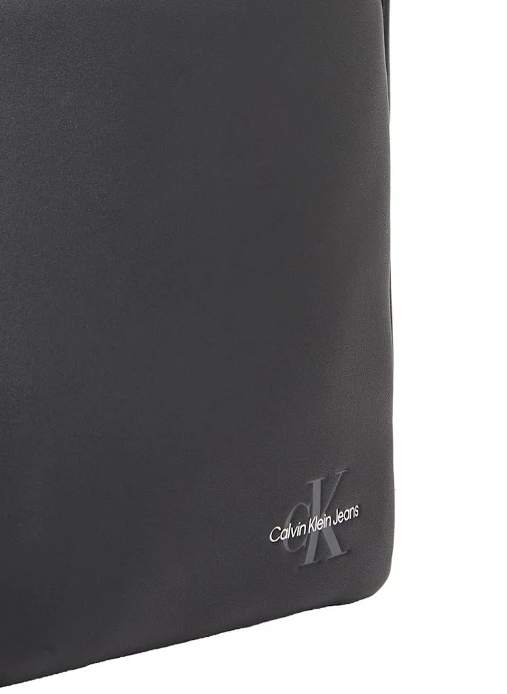 Calvin Klein Jeans Monogram Front Pocket Zip Messenger Bag