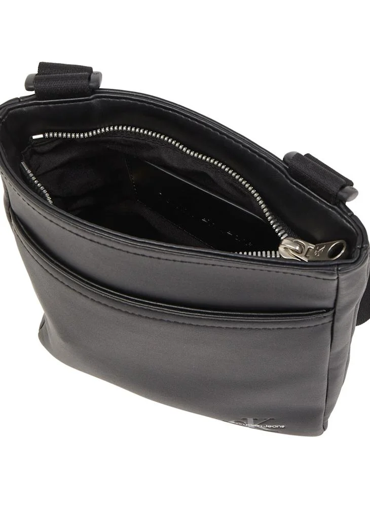 Calvin Klein Jeans Monogram Front Pocket Zip Messenger Bag