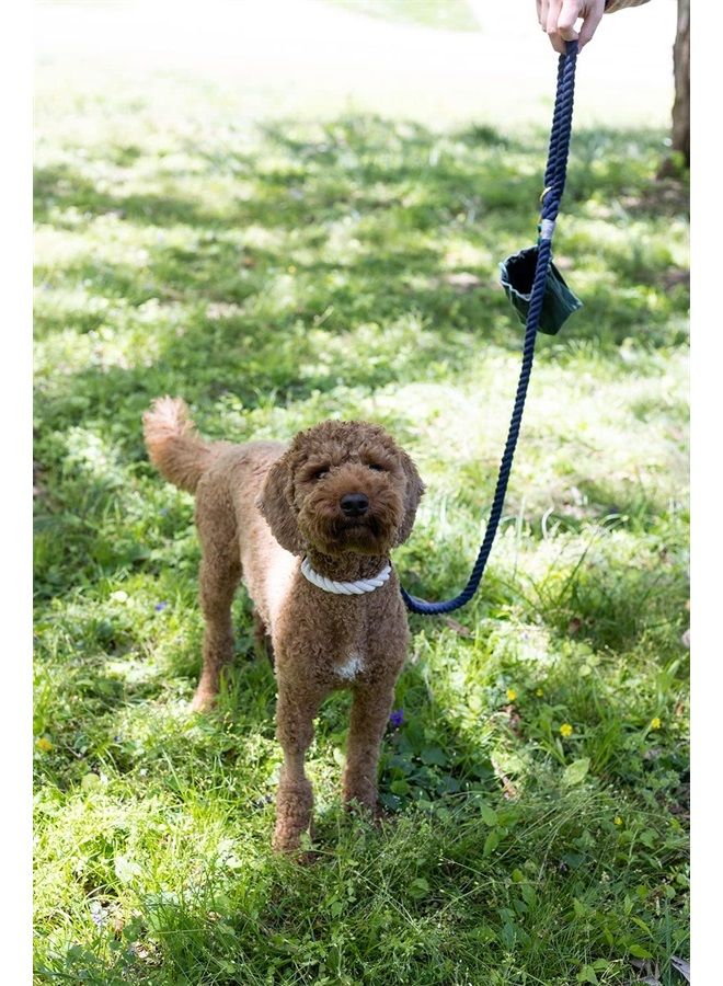 GENTLEMEN'S HARDWARE Field and Wander Small Rope Dog Collar - Natural Cream - Image 2