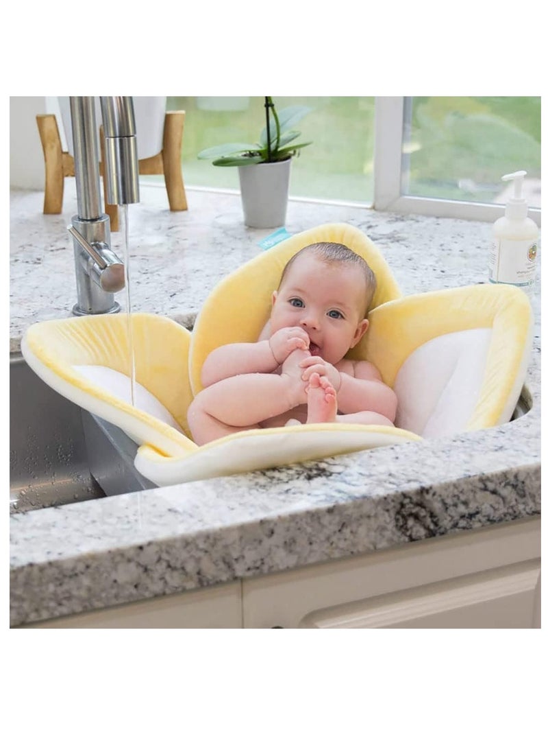 Generic - Baby Bath Pad Comfort Flower Bathtub Mat Sink Bathtub The Original Washer Safe Flower Seat for Newborns - Image 1