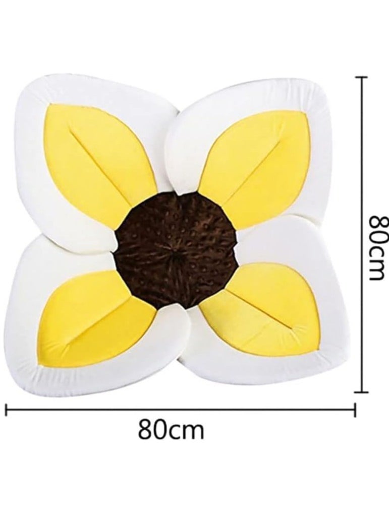 Generic - Baby Bath Pad Comfort Flower Bathtub Mat Sink Bathtub The Original Washer Safe Flower Seat for Newborns - Image 1