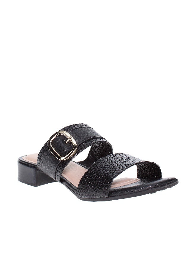 Modare Ladies Low Heel Sandals Black | Made In Brazil - Image 3