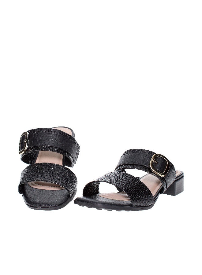 Modare Ladies Low Heel Sandals Black | Made In Brazil - Image 5