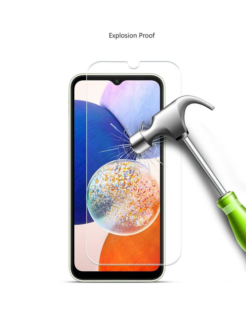 Techie واقي شاشة من الزجاج المقوى عالي الدقة من Techie مكون من قطعتين لهاتف Samsung Galaxy A14 5G مضاد للانعكاس ومضاد للفقاعات وصلابة 9H 0.2 مم وحواف مستديرة وسهلة التركيب - Image 3