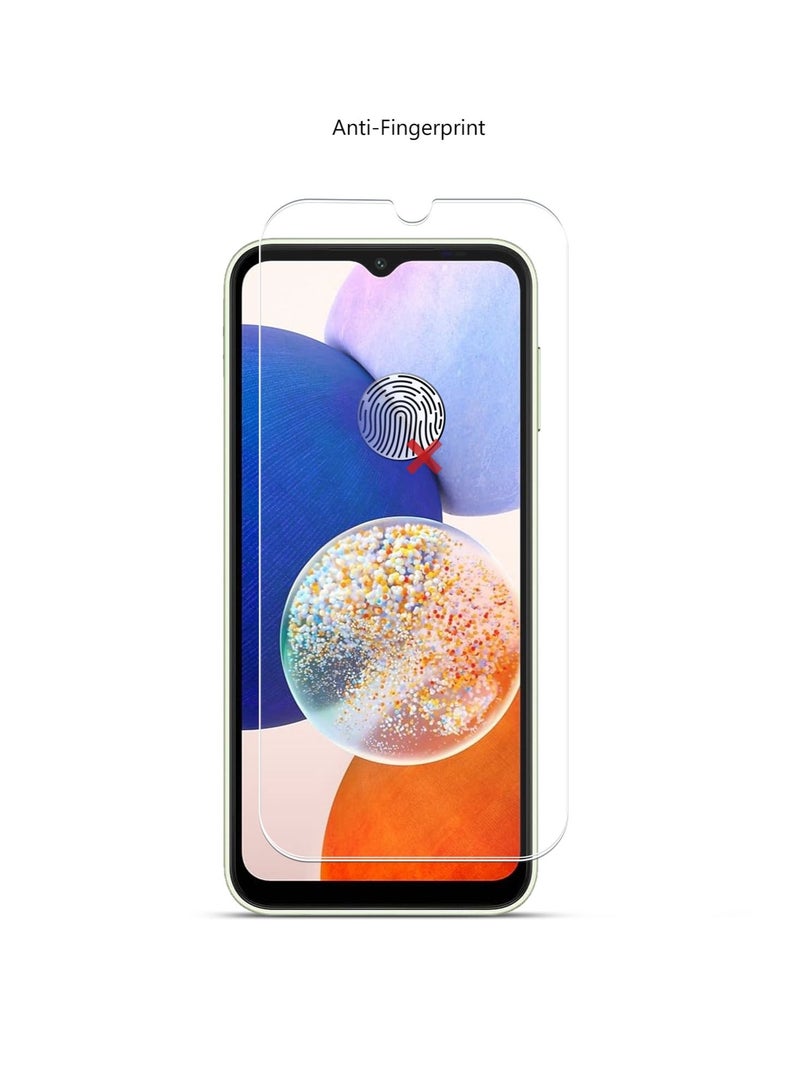 Techie واقي شاشة من الزجاج المقوى عالي الدقة من Techie مكون من قطعتين لهاتف Samsung Galaxy A14 5G مضاد للانعكاس ومضاد للفقاعات وصلابة 9H 0.2 مم وحواف مستديرة وسهلة التركيب - Image 2