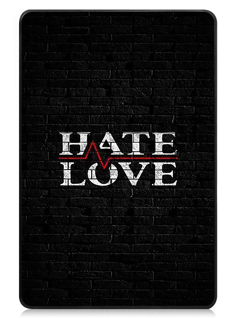 Theodor Protective Flip Case For Lenovo Tab M9 (2023) With Trifold Stand Auto Wake Sleep Shockproof Cover Hate Love - Image 1