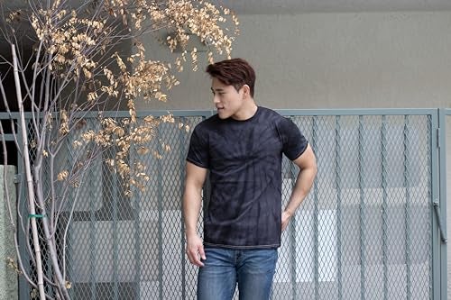Colortone 100% Cotton Spider Tie Dye T-Shirt for Women and Men, Large, Spider Black - Image 5
