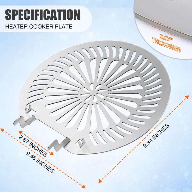 Dreyoo Cooker Plate Grill Attachment, Only Compatible with Mr. Heater MH9BX, Portable Heater Cooking Grate, Warmer Plate Accessory for Heating up Meal, Round Hollow Design, 304 Stainless Steel - Image 5