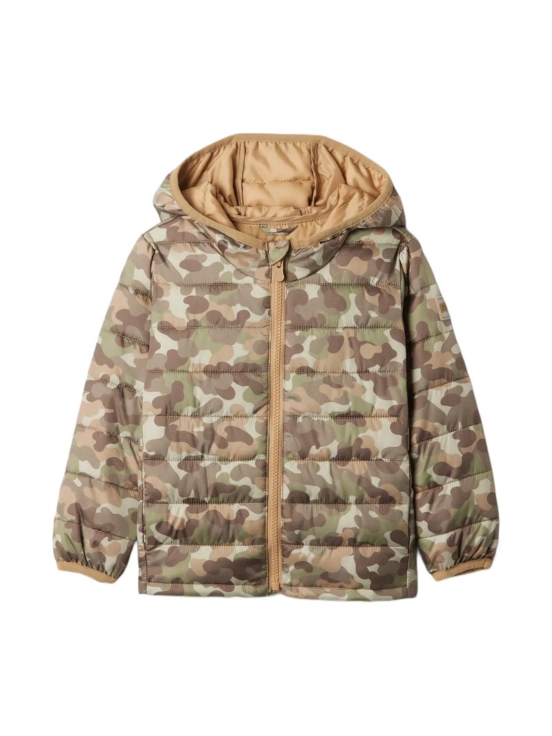 GAP Baby Boy Classic Logo Puffer Jacket Olive Camo 4YRS - Image 5