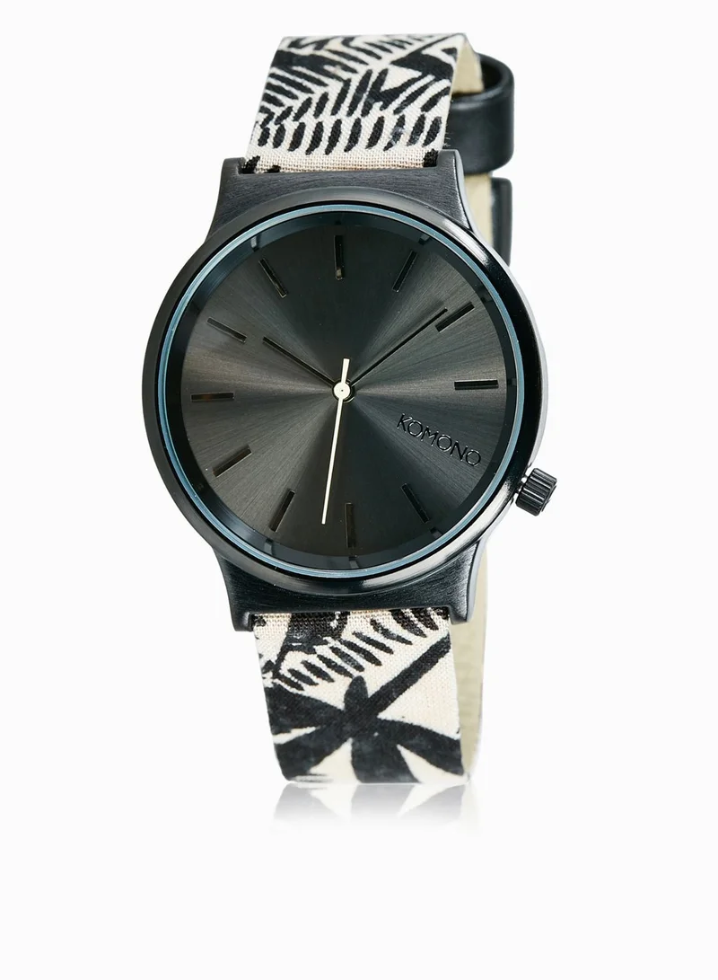 Komono Wizard Black Palm Watch