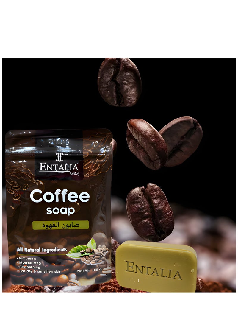 إنتاليا صابون القهوة التيلندي للجسم والوجه لبشرة ناعمة ومشرقة 100جرام - Image 2