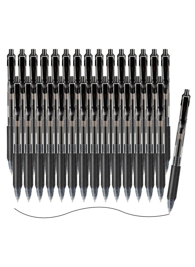 M&G M&G 30 Pcs Gel Pens, 0.5mm Black Ink Gel Pen Fine Point Pens, Retractable Gel Ink Rollerball Pens, Quick Dry Gel Ink Pens with Large Capacity Ink Smooth Writing for Office School Women Men (Modern)  - Image 1