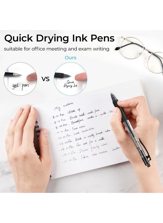 M&G M&G 30 Pcs Gel Pens, 0.5mm Black Ink Gel Pen Fine Point Pens, Retractable Gel Ink Rollerball Pens, Quick Dry Gel Ink Pens with Large Capacity Ink Smooth Writing for Office School Women Men (Modern)  - Image 4