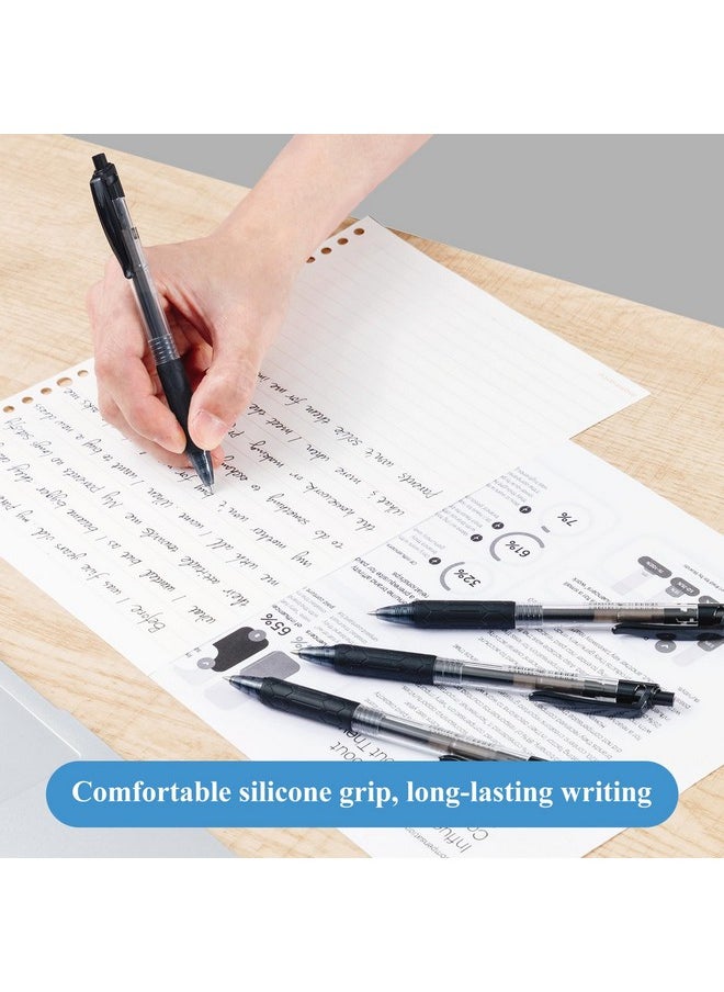 M&G M&G 30 Pcs Gel Pens, 0.5mm Black Ink Gel Pen Fine Point Pens, Retractable Gel Ink Rollerball Pens, Quick Dry Gel Ink Pens with Large Capacity Ink Smooth Writing for Office School Women Men (Modern)  - Image 5