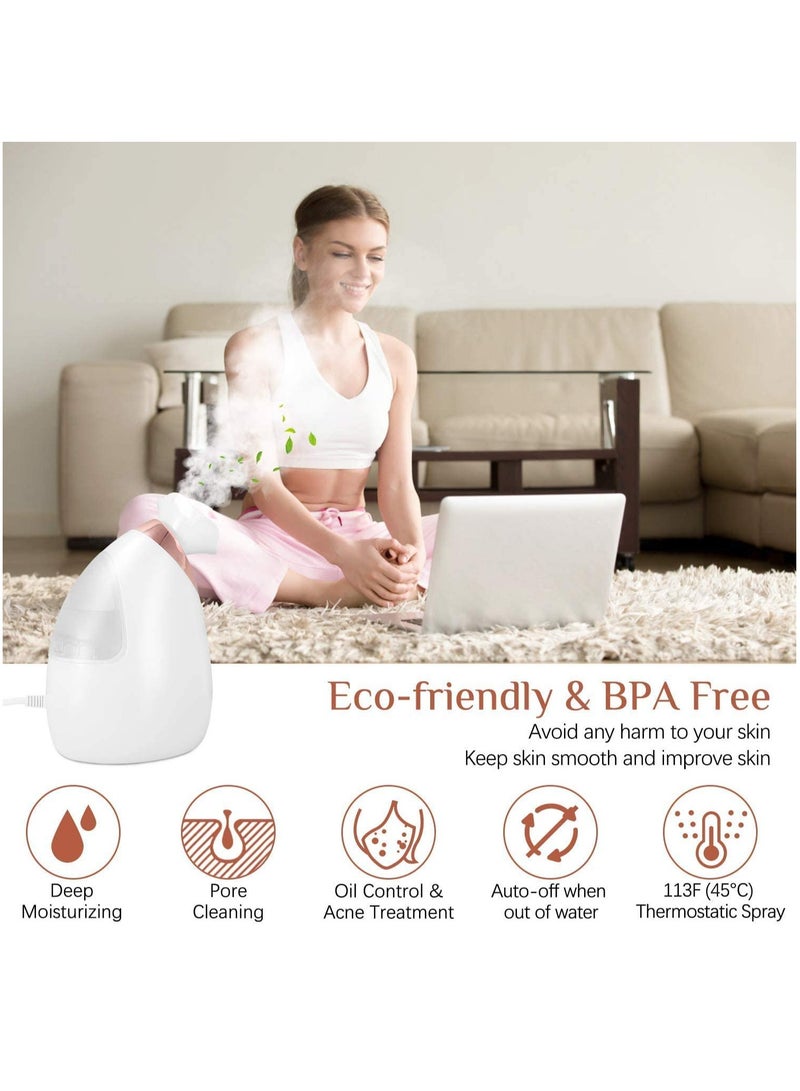 Prime by javaudan Facial Steamer Sinus Steamer Facial Skin Moisturizing Mask Sauna Spa Steamer with Aroma Diffuser Humidifying Function Superfine Nano-Ionic Mist - Image 2