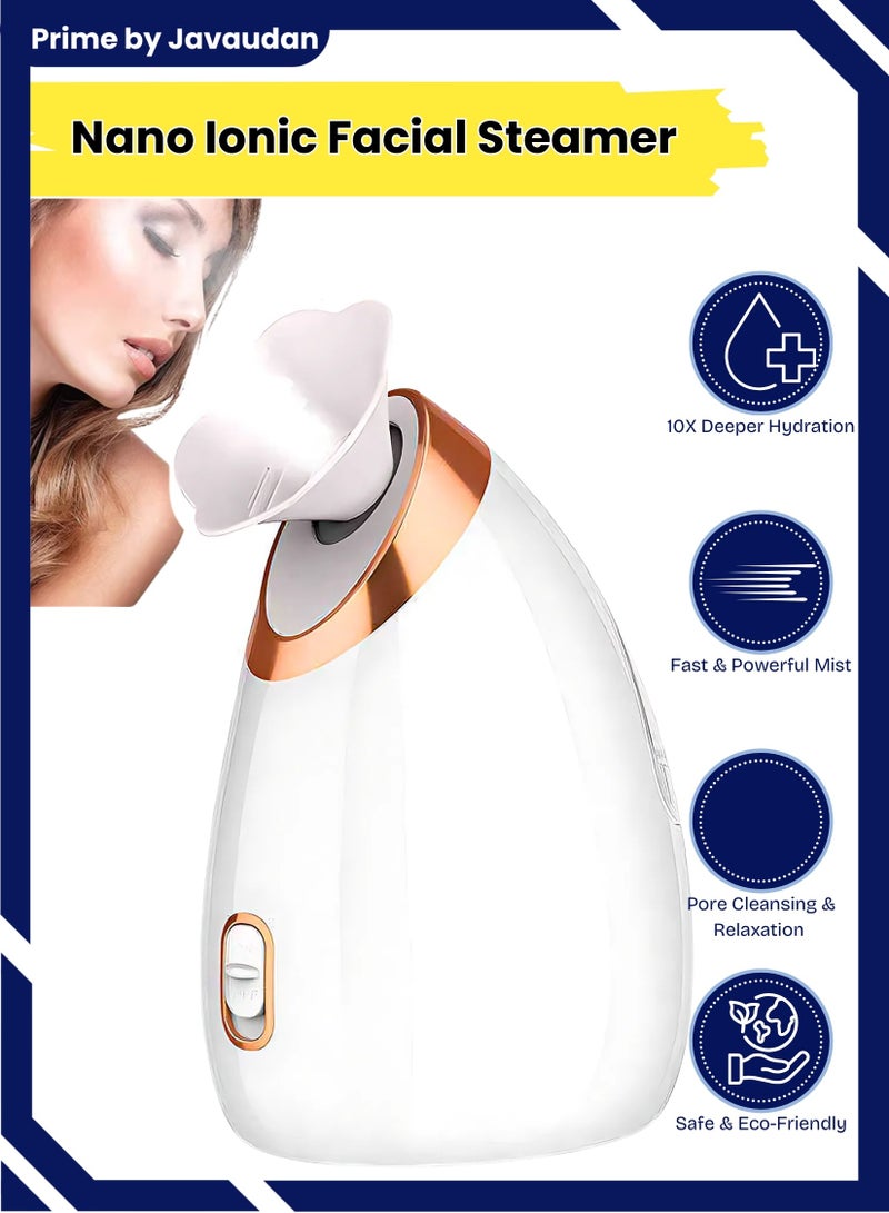 Prime by javaudan Facial Steamer Sinus Steamer Facial Skin Moisturizing Mask Sauna Spa Steamer with Aroma Diffuser Humidifying Function Superfine Nano-Ionic Mist - Image 1