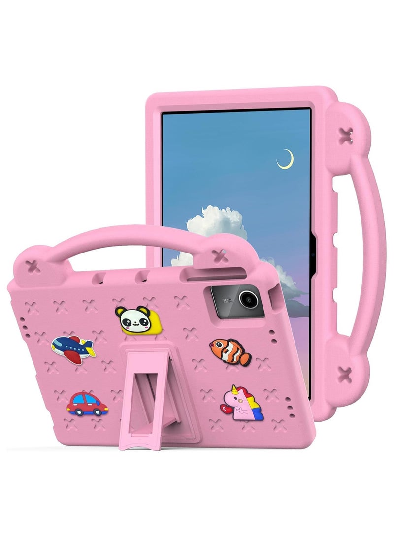 VKL Kids Case for Huawei MatePad SE 11 (2024), Heavy Duty EVA Foam Shockproof Cover Kids Proof Case with Stand (Pink) - Image 3
