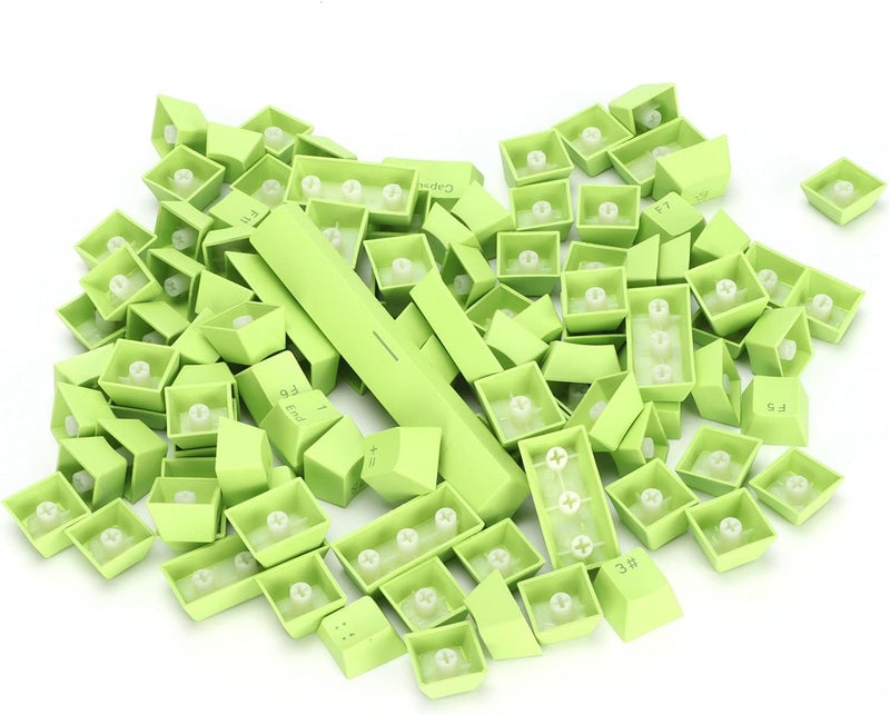 Green Ergonomic PBT Keycaps 108 Key Set Wear Resistant Durable For Mechanical Gaming Keyboard - Image 1