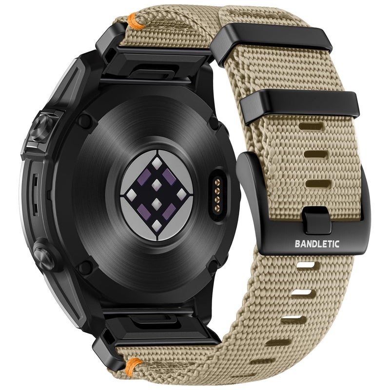 Bandletic حزام Bandletic متوافق مع ساعات Garmin Instinct - حزام بديل من النايلون القوي مقاس 22 مم لساعة Fenix 8 E مقاس 47 مم/7 6 Pro/5 Plus/Instinct 2 3 E مقاس 45 مم/Forerunner 970 965/Approach S70 S62/Epix Pro - Image 1