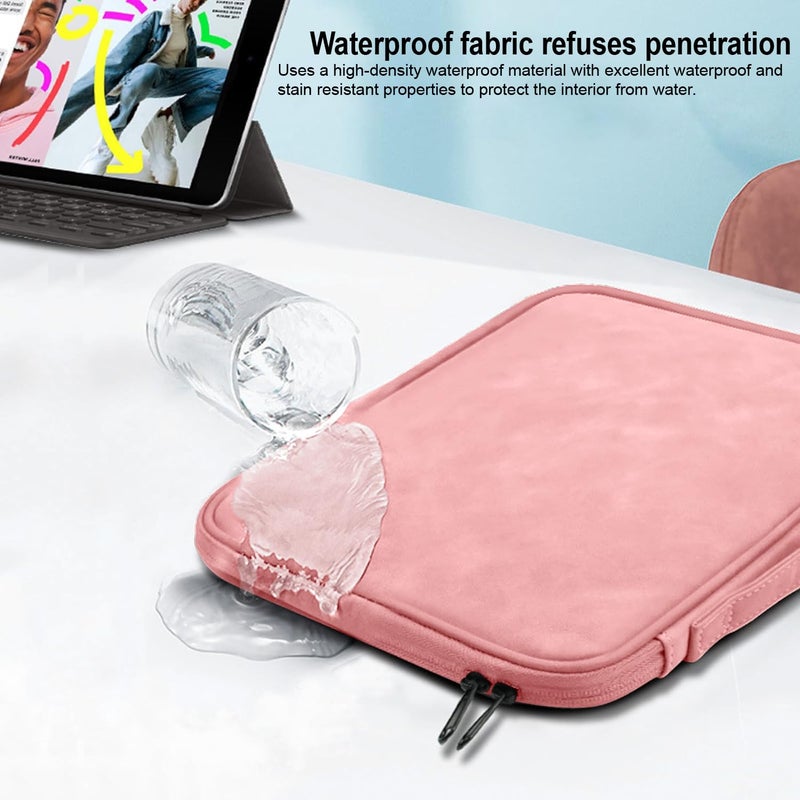 Moca Tablet Sleeve Case for 9.7 iPad /10.9 inch New iPad / 11 inch iPad Pro / 10.2 inch iPad / 10.9" iPad Air, Galaxy Tab A8 10.5" Protective Bag, Fit Apple Smart Keyboard, Black (Pink) - Image 4
