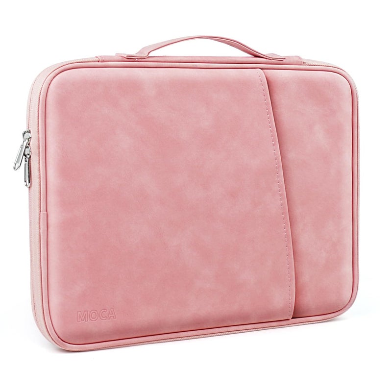 Moca Tablet Sleeve Case for 9.7 iPad /10.9 inch New iPad / 11 inch iPad Pro / 10.2 inch iPad / 10.9" iPad Air, Galaxy Tab A8 10.5" Protective Bag, Fit Apple Smart Keyboard, Black (Pink) - Image 1