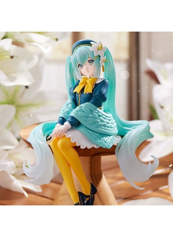 general Hatsune Miku Lily Flower Fairy Figure - 15cm Collectible Anime Statue Premium PVC ABS Material with Gradient Hair Desktop Decoration for Fans - Image 1