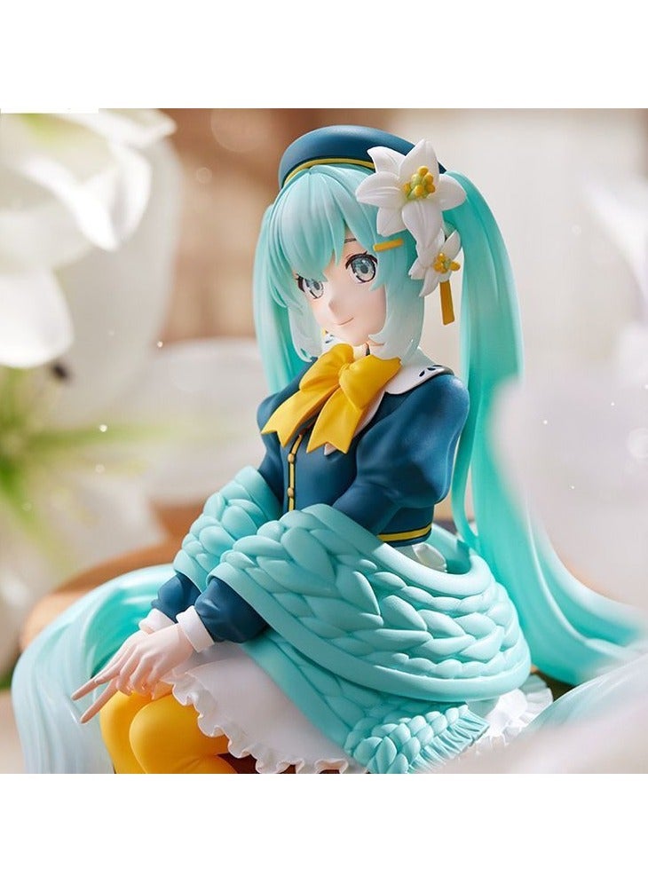 general Hatsune Miku Lily Flower Fairy Figure - 15cm Collectible Anime Statue Premium PVC ABS Material with Gradient Hair Desktop Decoration for Fans - Image 3