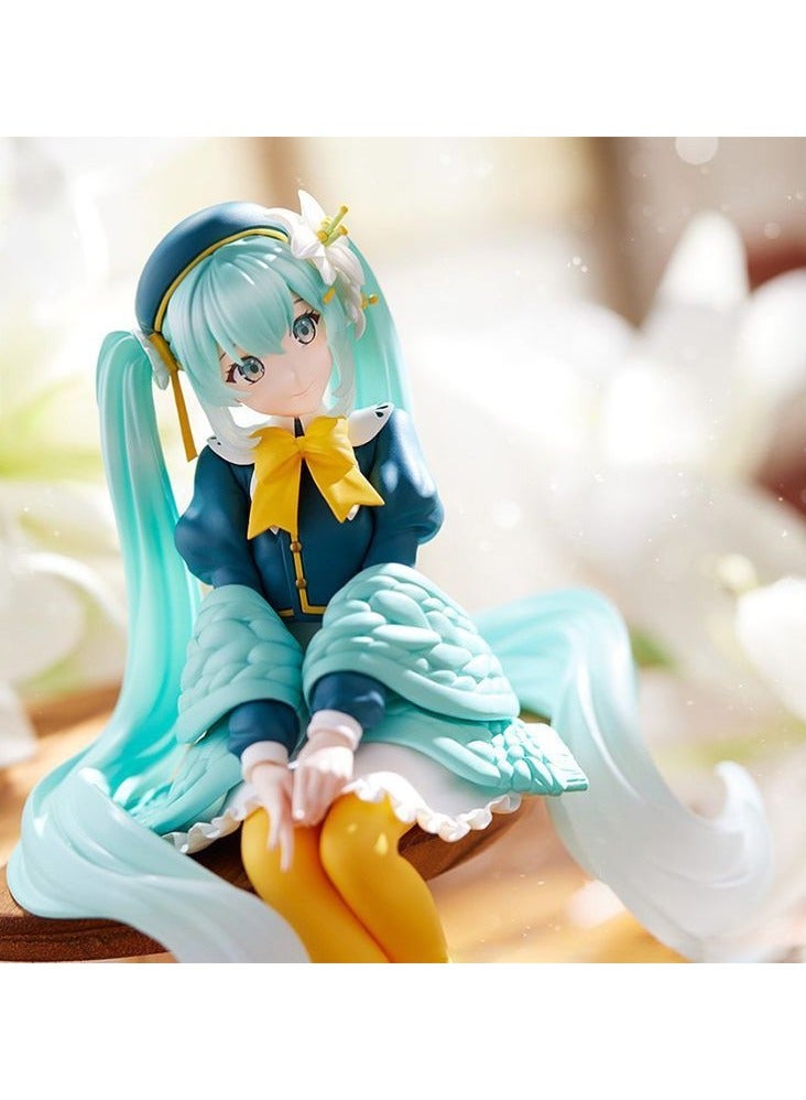 general Hatsune Miku Lily Flower Fairy Figure - 15cm Collectible Anime Statue Premium PVC ABS Material with Gradient Hair Desktop Decoration for Fans - Image 2