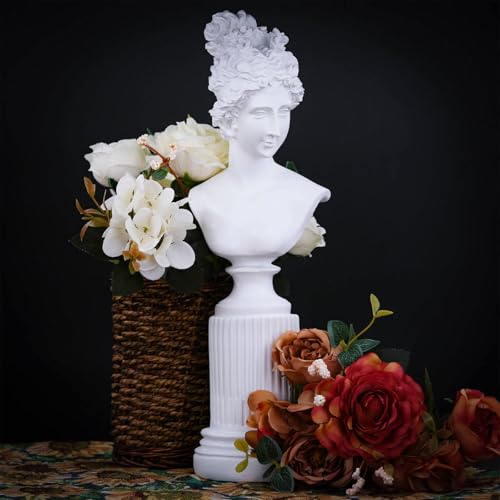 A.F.N.A.L Goddess Bust Statue Classical Tabletop Decoration Gift, Greek & Roman Mythology Indoor Decor for Home & Office, Replica Resin Minerva Sculpture Art, 8.7" H, Old Style - Image 1