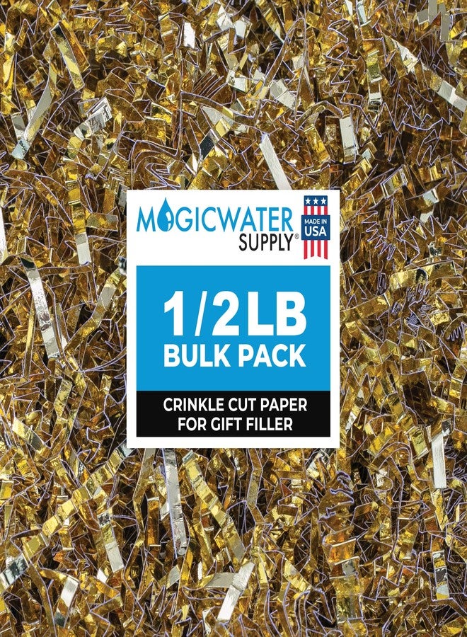 MagicWater Supply - 1/2 LB - Gold Metallic - Crinkle Cut Paper Shred Filler great for Gift Wrapping, Basket Filling, Birthdays, Weddings, Anniversaries - Image 1
