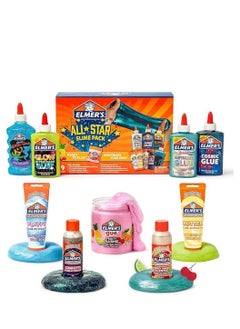 ELMER'S Elmer's All-Star Slime Kit – Complete Slime Making Kit for Kids includes Slime Activators, Liquid Glue and Premade Slime(9 counts), Perfect for Crafting and Sensory Play 