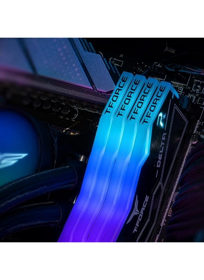 TeamGroup - TEAMGROUP T-Force Delta RGB DDR5 32GB Kit (2x16GB) 6000MHz (PC5-48000) CL40 Desktop Memory Module Ram (Black) - Image 1