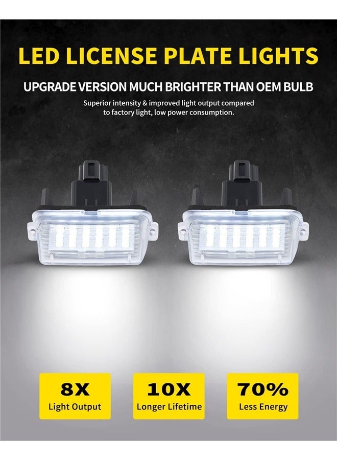 Loquat LED License Plate Lights Bright White Tag Lamp Assembly Replacement Compatible with Toyota Camry Highlander  Prius C, Pack of 2 - Image 2