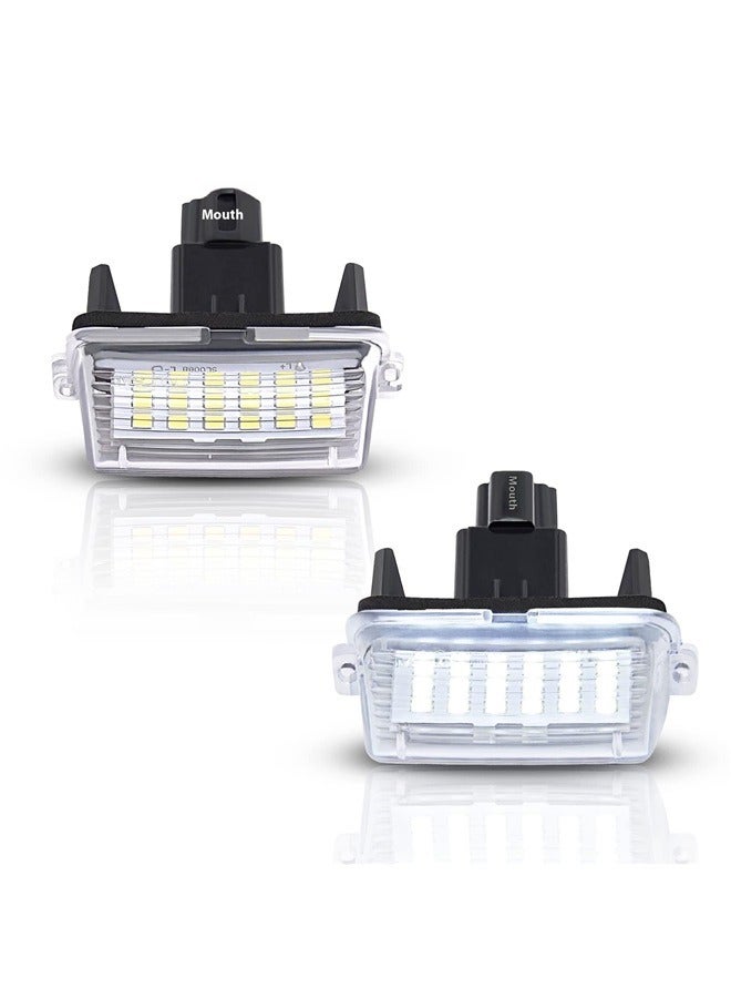 Loquat LED License Plate Lights Bright White Tag Lamp Assembly Replacement Compatible with Toyota Camry Highlander  Prius C, Pack of 2 - Image 1