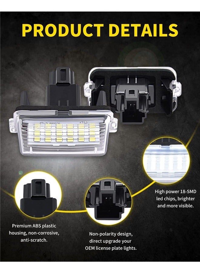 Loquat LED License Plate Lights Bright White Tag Lamp Assembly Replacement Compatible with Toyota Camry Highlander  Prius C, Pack of 2 - Image 3