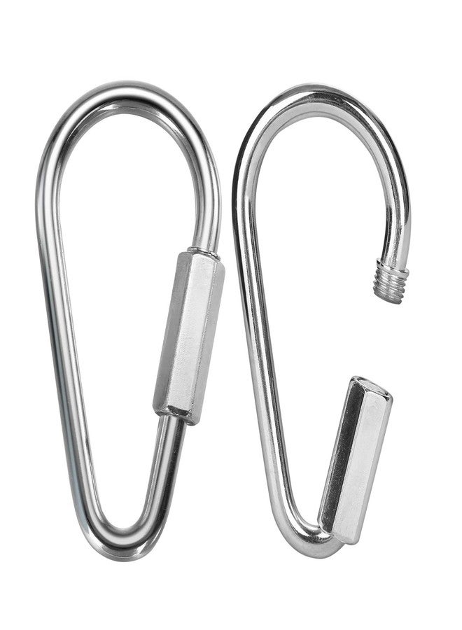 AGPtek 1 Pair Quick Link Snap Hook Carabiner Connector Screw Lock Clip For Swing Play Set - Image 1